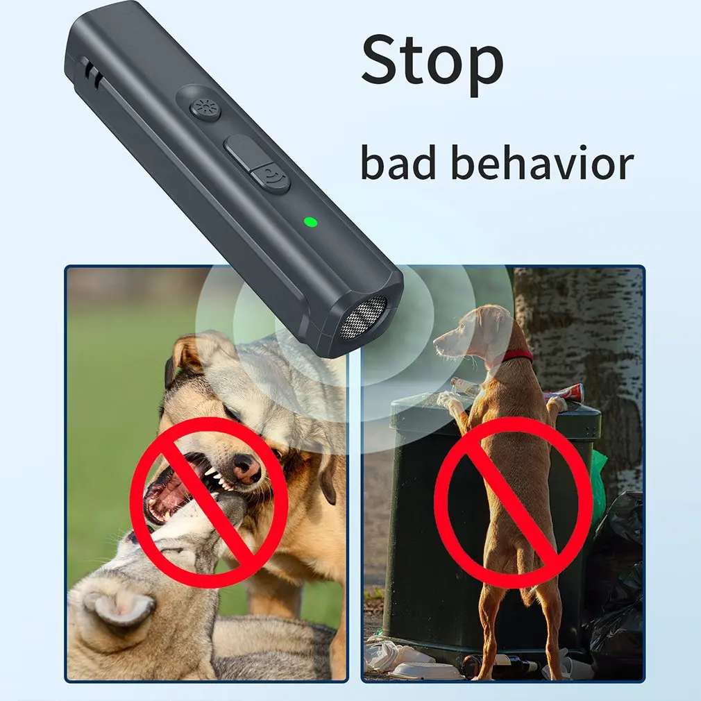 Repellente Per Cani Ad Ultrasuoni Deterrente Anti Barking Cat Tinea Ultraviolet Uv Detect Light Stop Bark Control Batteria Ricaricabile Usb