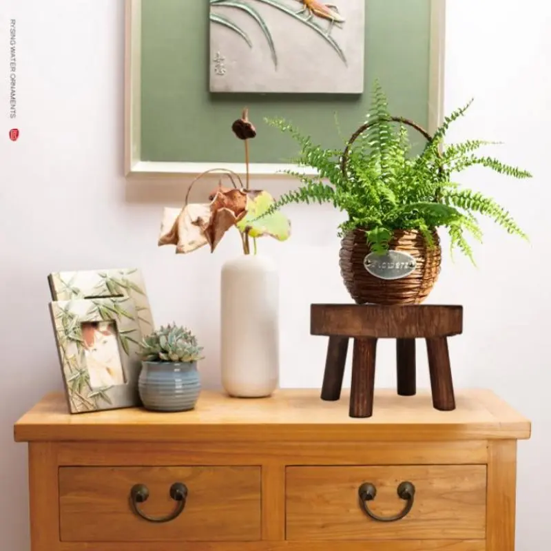 Plant Stand Wooden Plant Stand Flower Pot Base Holder Garden Display