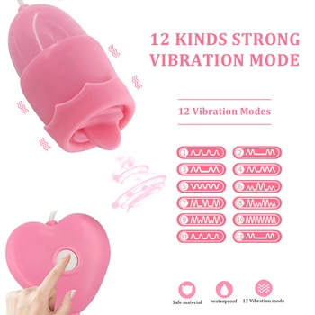 USB Vibrators Double Vibrating Eggs Clitoris Vagina Breast Licking Vibrador Blowjob Femenino Masturbators Sex Toys For Women 4