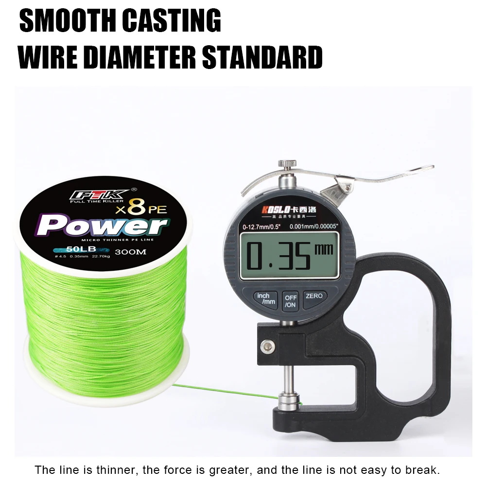 FTK 8 Braided Wire 300m 0.8#-10.0# 15LB-110LB 5 Colors  Braided Fishing Line Super Abrasion Resistance Fishing Line 6