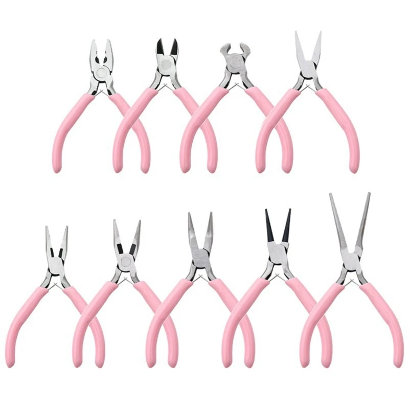 

9 Pieces Jewelry Pliers Set Jewelry Making Hardware Winding Pliers for DIY Crafts Necklaces Jewellery Making Repair Tool