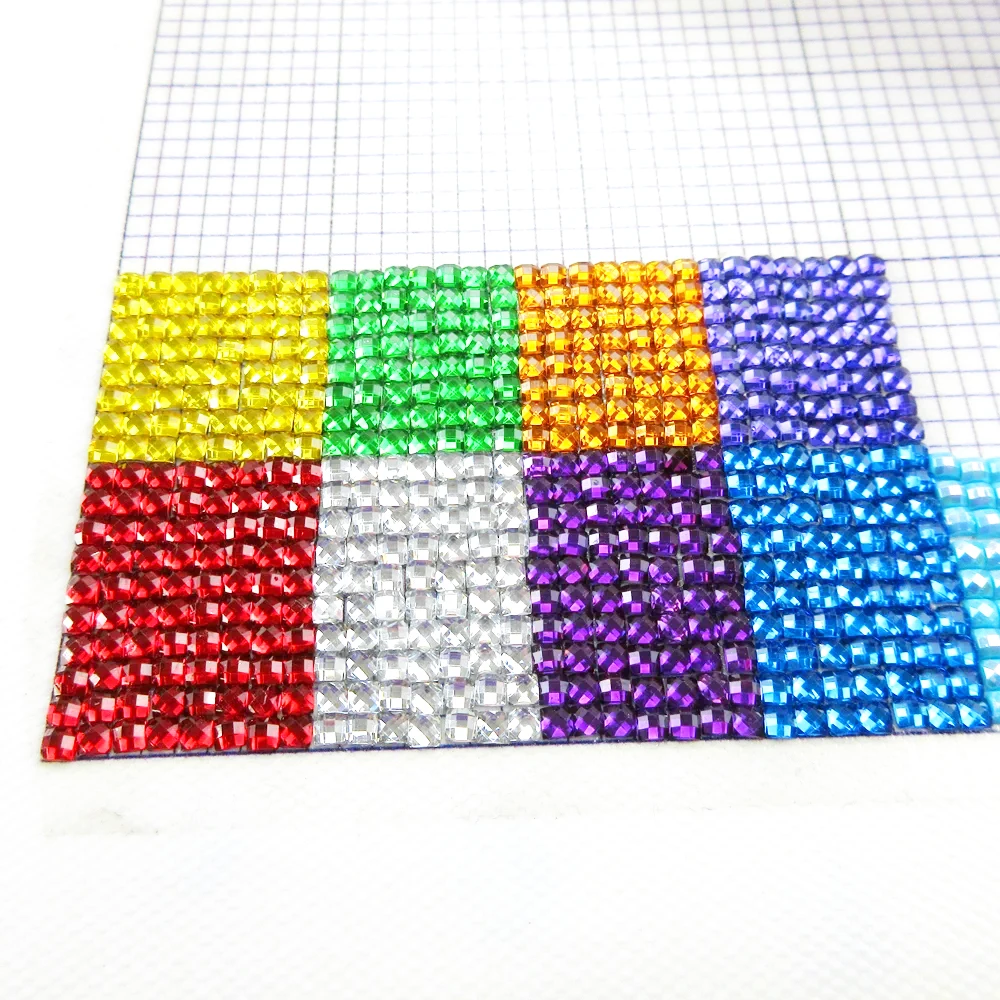 Diamond Painting Glue Clay Set Colorful Square 2x2cm 2.5x2.5cm With Dot  Drill Tool Accessories on Aliexpress