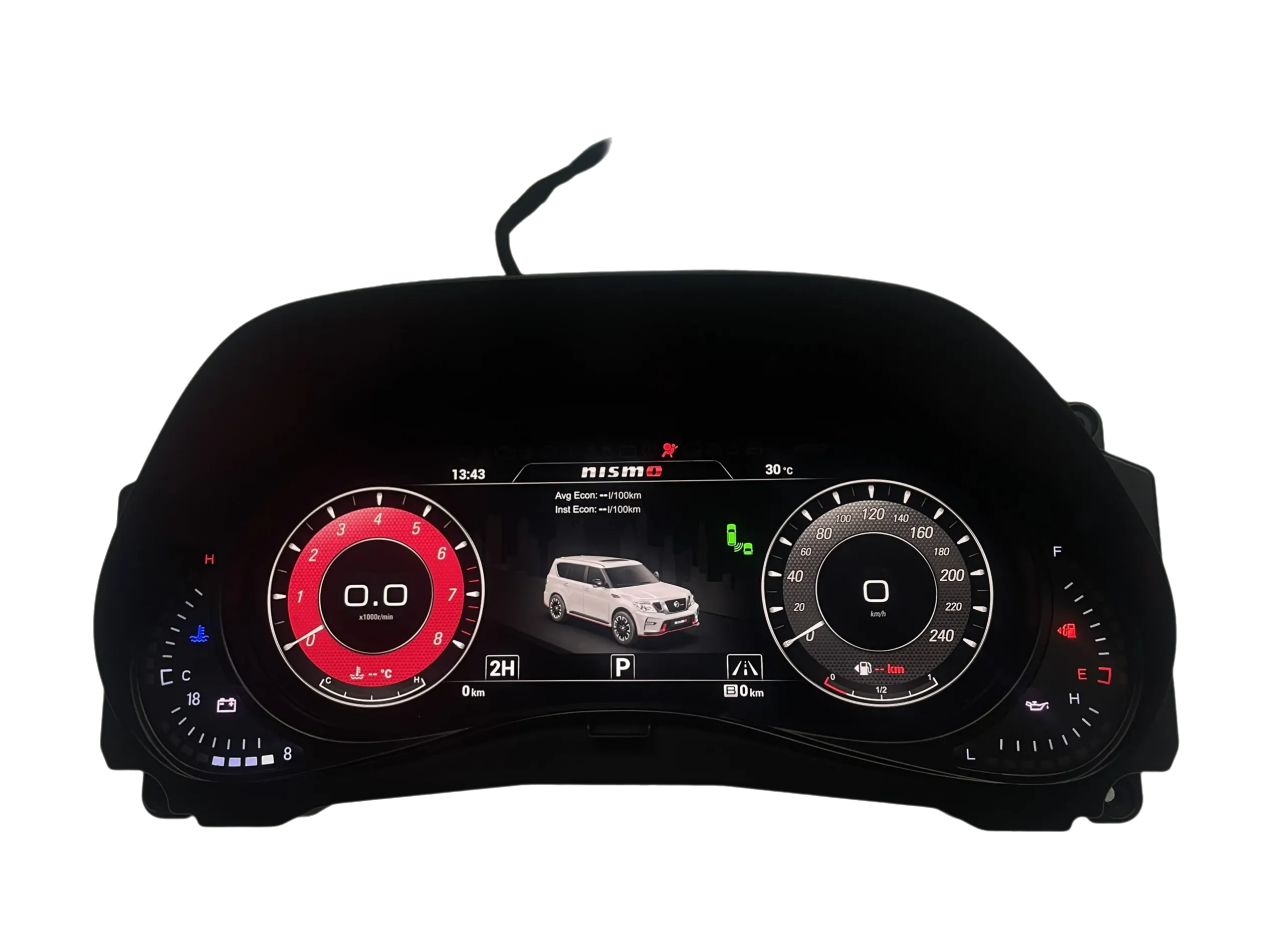 Tablero Digital LCD de 12,3 pulgadas para Nissan Patrol Y62 2010-2025 Plug & Play TPMS multilingüe pantalla de postura de carrocería de coche 1