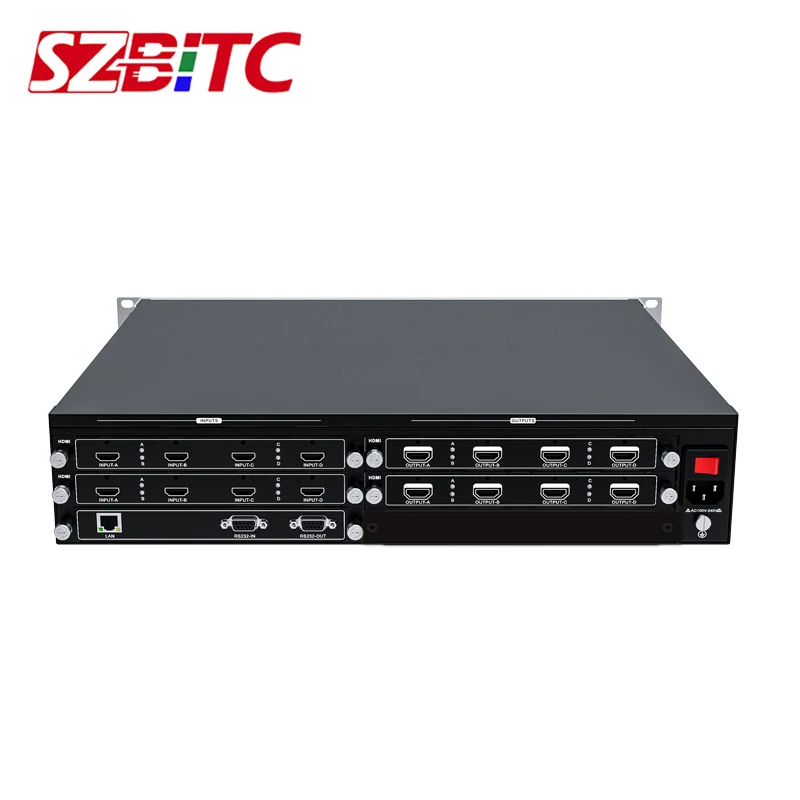 

SZBITC LCD Video Wall Controller 8x8 HDMI DVI SDI VGA Processor PIP,Window,Roam,RS232,Web,Preview For LED