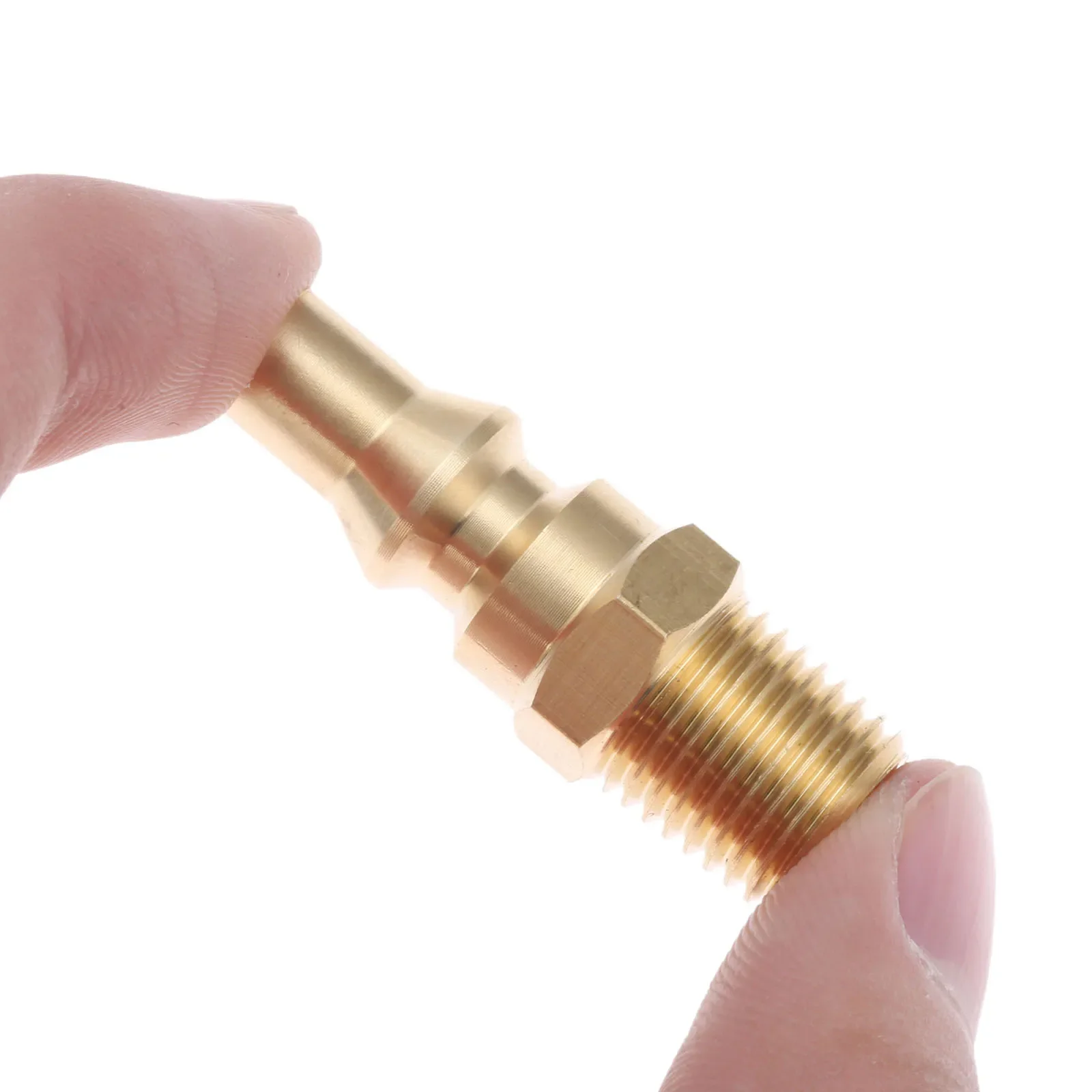 Gas Camping Stove Solid Brass Propane Quick Connect Fitting Adapter Male Plug 1/4inch NPT For BBQ Low Pressure Propane Gas Systems Grill Outdoor