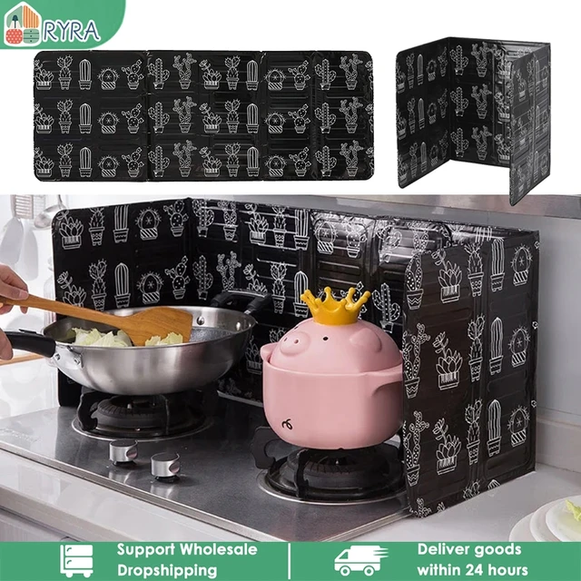 Protector antisalpicaduras para cocina, plegable para deflector estufa de  Gas, pantalla protectora a prueba de salpicaduras de aceite, papel de  aluminio, accesorios para Cocina - AliExpress