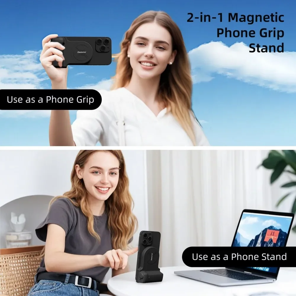 Smartphone Grip for iPhone & Android Video Shooting Handle Bluetooth Bracket Magnetic Progrip Photography Accessory