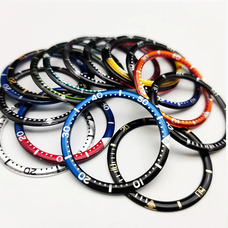 

38mm SKX007 Resin aluminum bezel Insert Watch Parts Fit Seiko SKX007 SRPD Watch Cases Ring NH35 NH36 Movement Men Watch Gifts