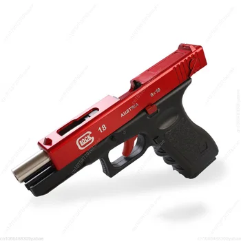 Gloc-k Toy Gun Empty Chamber Automatic Hang-u p Quick Release Magazine Manual Children's Outdoor Toy Metal T exture Pistol 1