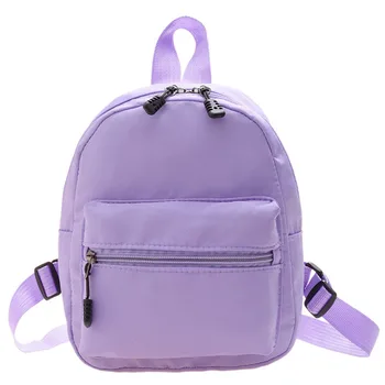 2024 Fashion Backpack Nylon borsa da donna zaini da donna in tinta unita borse da scuola piccole per borsa a tracolla Casual per ragazza adolescente