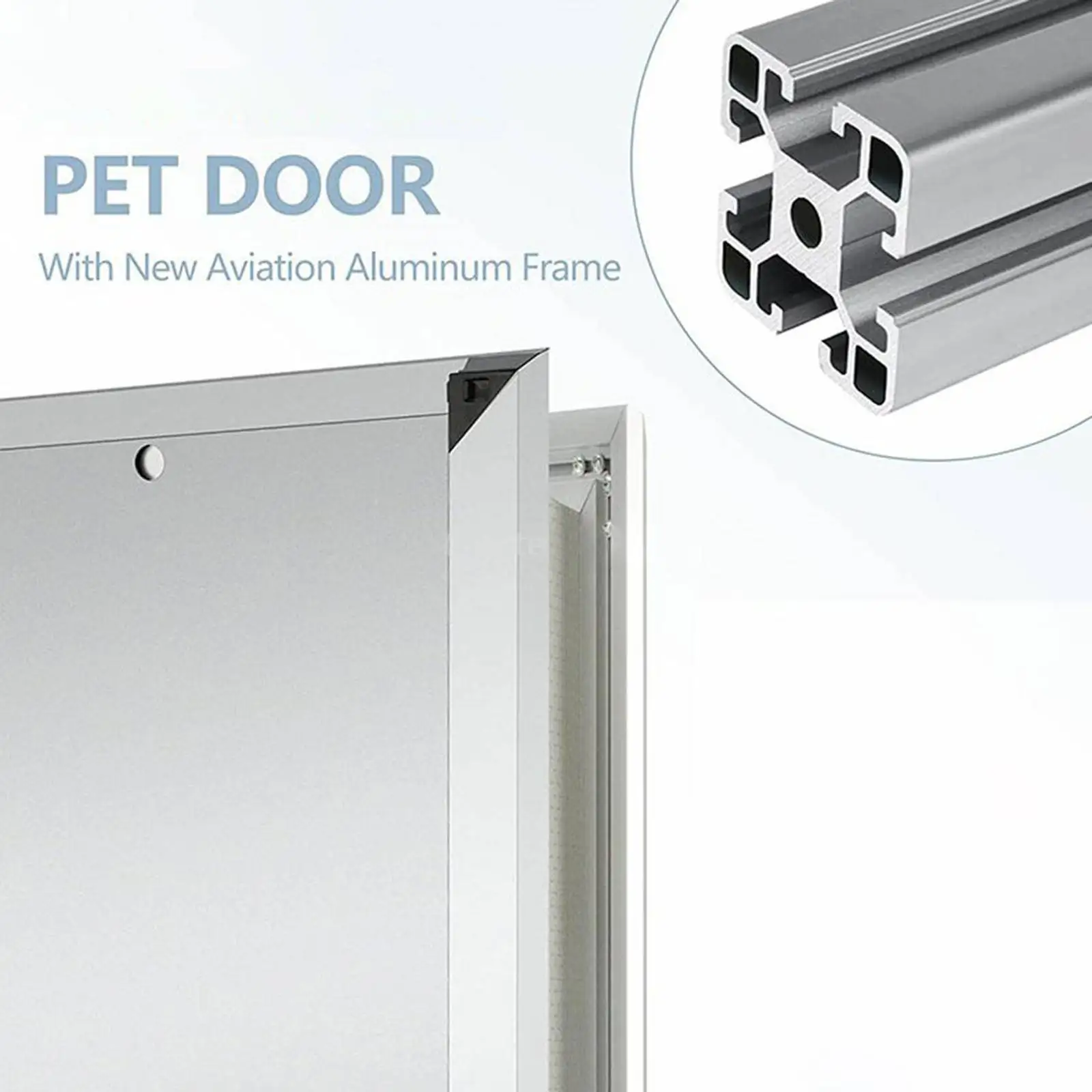 Dogs Door with Flap Heavy Duty Doors Large Aluminum Pet Door Energy Efficient Durable for Exterior Outdoor Indoor Wall pet door plastic pet door