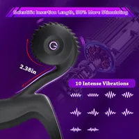 Vibrierender Penisring Schneckenvibe Klitorisstimulator Penisringhülse Vibrator Paare Erwachsene Sexspielzeug für Männer Frauen 3