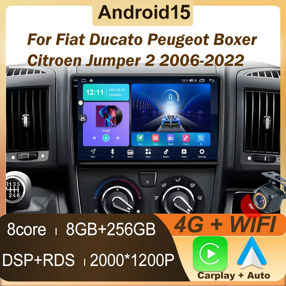 Android Auto Radio Für FIAT Ducato/Peugeot Boxer/Citroen Jumper - 9 Zoll Mit Wireless Carplay & Android Auto