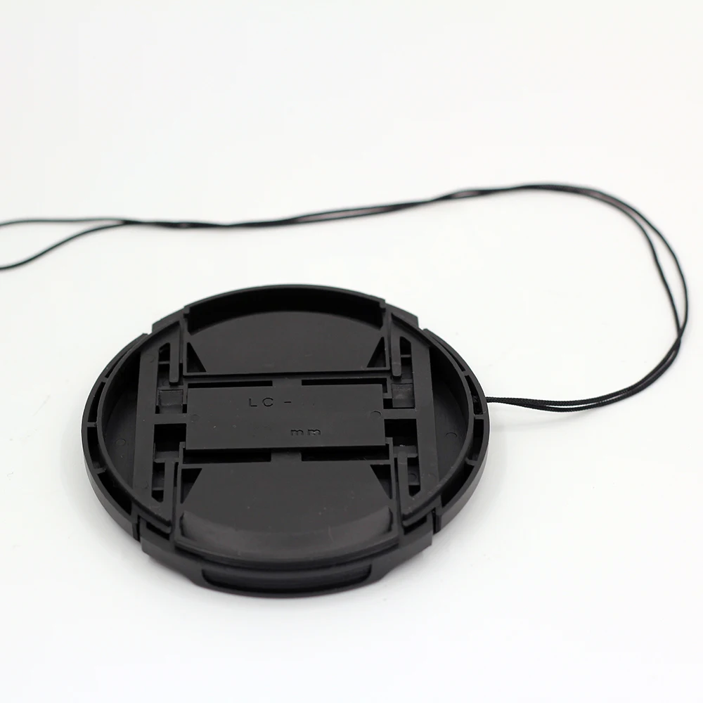 Description Picture 6 of item52 55 58 62 67 72 77 mm Center Pinch Snap-on Front Lens Cap Hood Cover protector with Strap for Tamron camera dslr