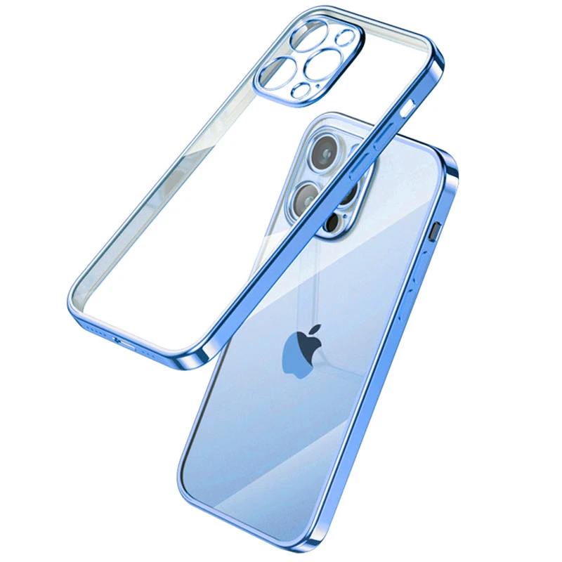 iphone 13 mini case cheap Plating Square Frame Case For iPhone 11 Pro Transparent iPhone 13 Pro Max 12 mini SE3 Soft Silicone Shockproof Phone Cover Cases case iphone 13 mini