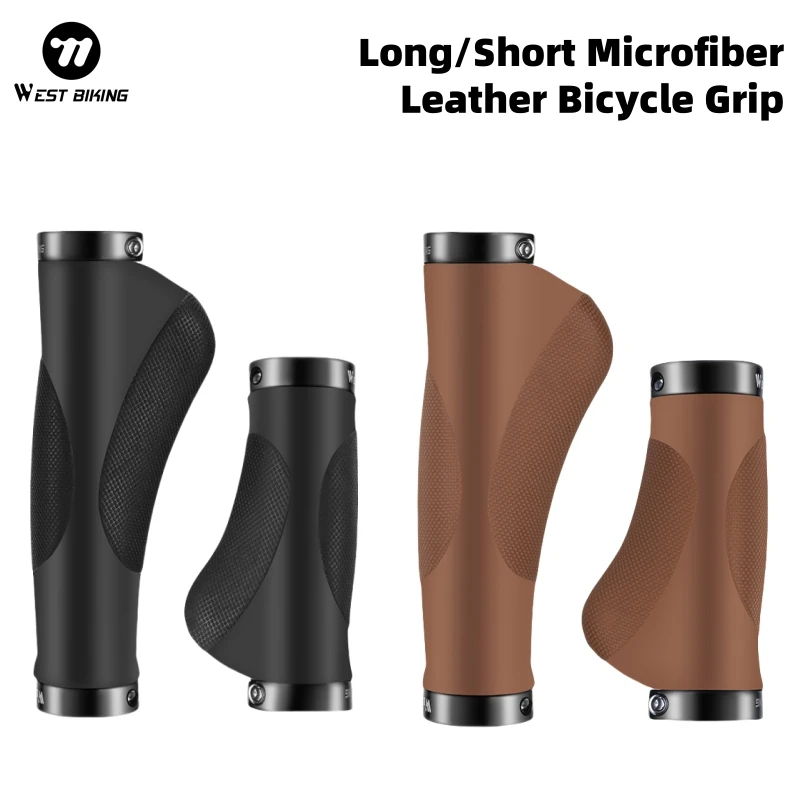 WEST BIKING Ergonomic Hand-Stitched Bike Handlebar Grips for Comfortable Riding
