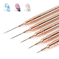 Champagne 4/8/12/20/25mm Nail Art Pens Detail Liner Brushes Nail Tools Long Lines Drawing Liner Brush UV Gel Polish Painting 1