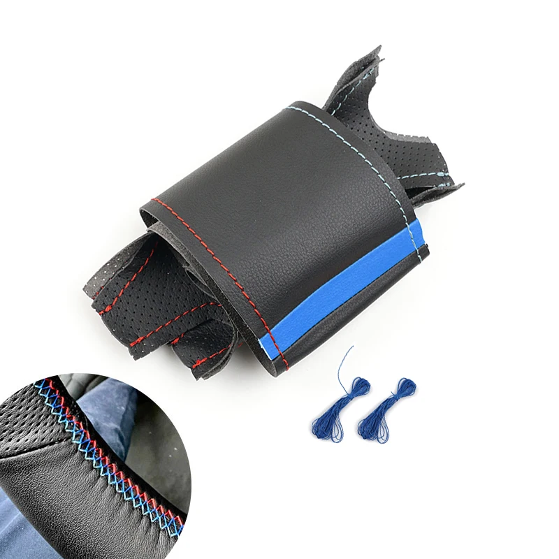 Luxurious Perforated Leather Steering Wheel Cover for Premium Cars