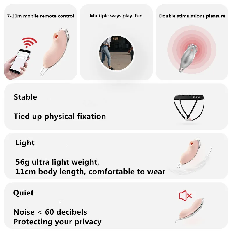 KISTOY Lost Series Wearable Female Vibrator Double Stimulations APP Remote Control G Spot Sex Toys Vaginal Massager Hands Free