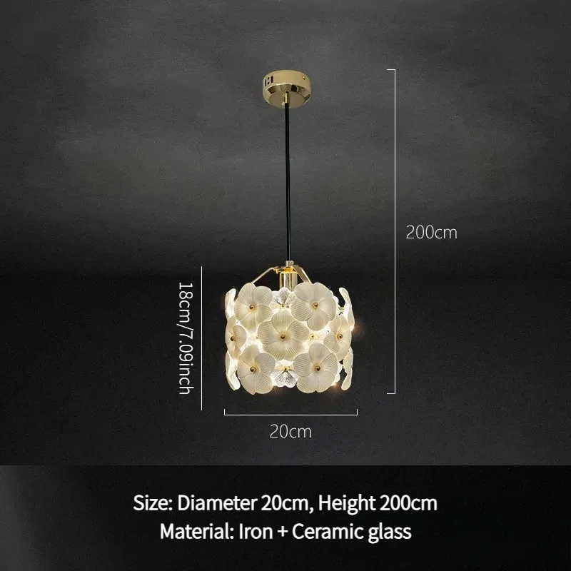 الفرنسية كريستال الثريا الفاخرة السيراميك زهرة مدخ...