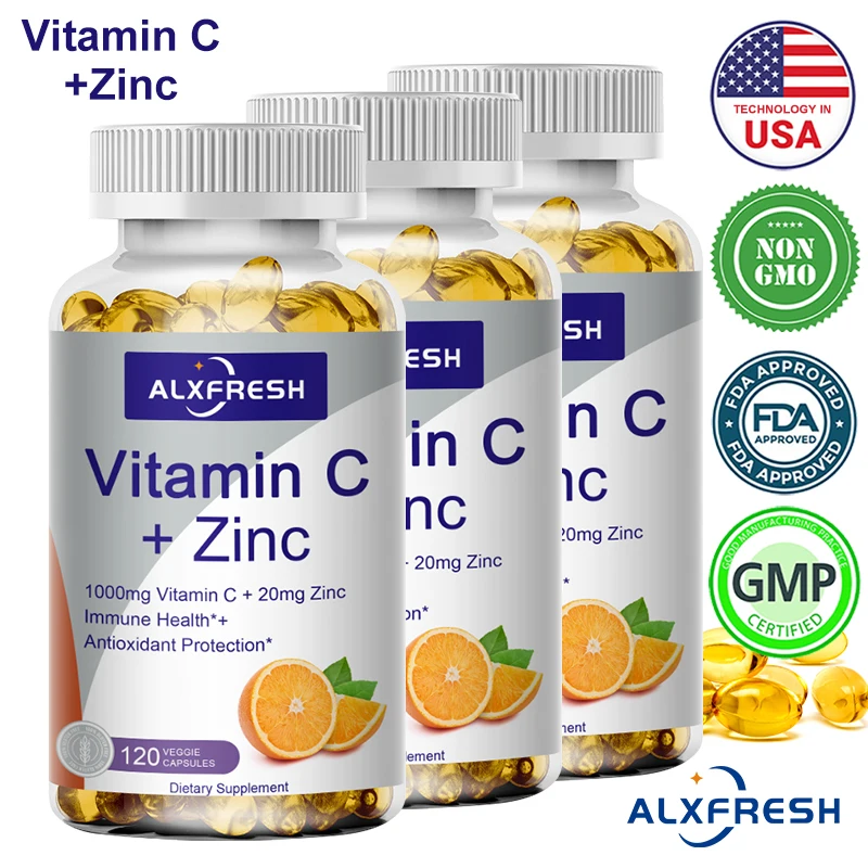 AlxfreshVitaminCZincCapsulesSupplementsforAntioxidantImmune