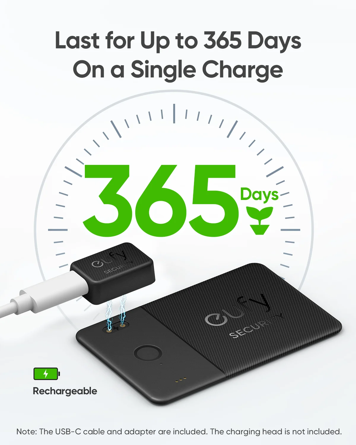 כרטיס eufy SmartTrack E30 נטען עובד עם Apple Find My (iOS בלבד) מעקב Bluetooth