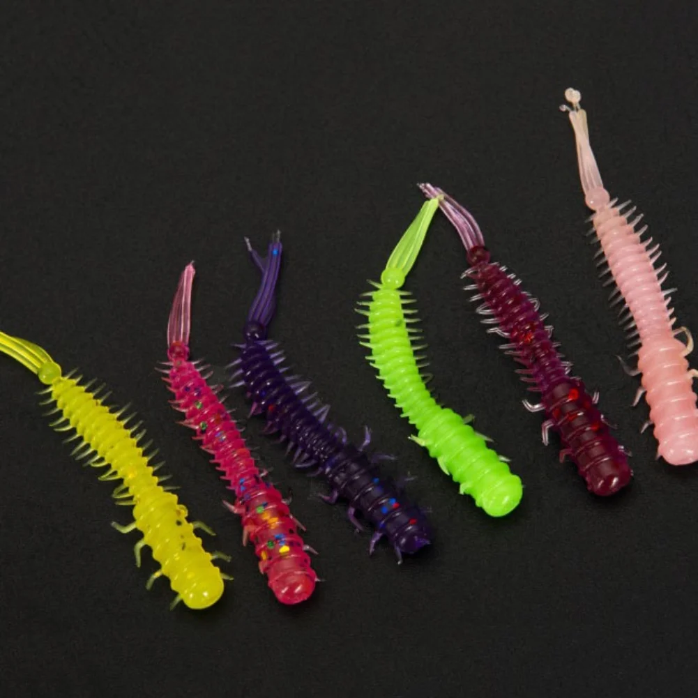 Slug Jigging Fishing Bait Worms 4.5cm 0.4g Drop Shotting Jig Head Soft Lures Shad Fly Fishing Silicon Fishing Lure