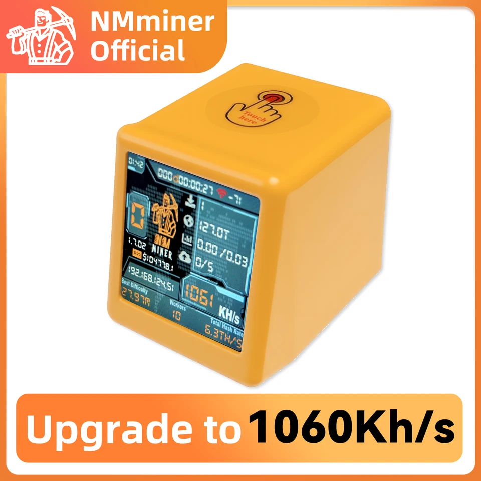 Heltec Nerdminer V2 NM Smart TV – 1060 KH/s Bitcoin Solo Miner + Desktop Clock, Low Power, Plug & Play