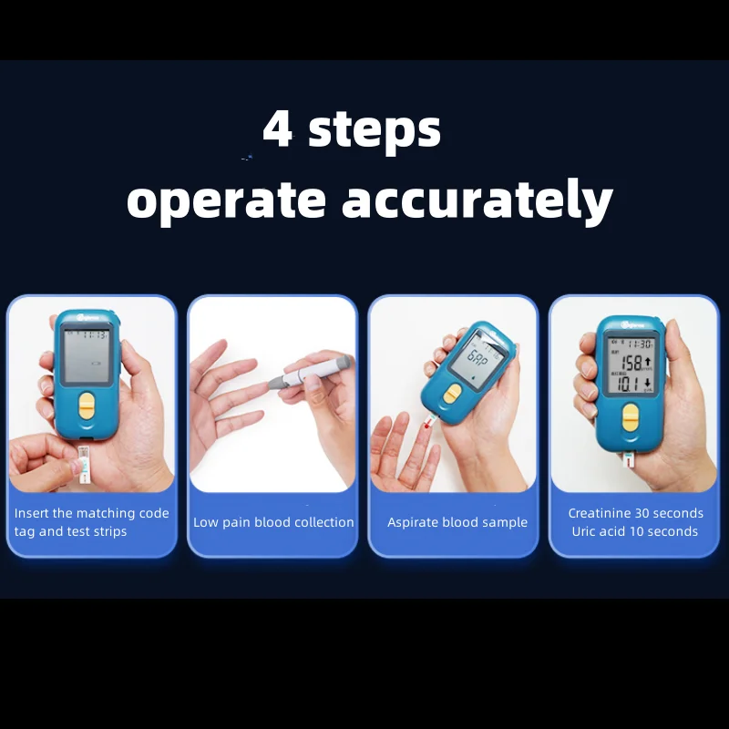 Household Creatinine Test Meter Uric Acid Test Hemoglobin Detetor Creatinine Strips Detecto Health Care