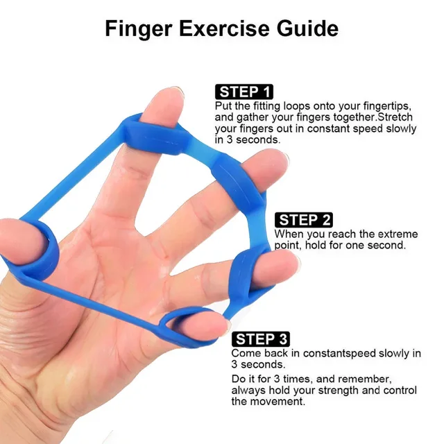1/8pcs Silicone Finger Grip, Resistance Band, Wrist Stretcher, Elastic Five Finger Expander, Strength Training Device, Exercise 2