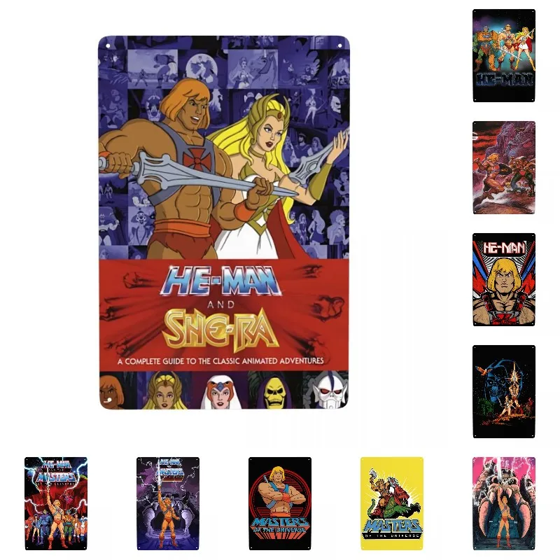 He-Man And She-Ra Signs Custom Retro Masters Of The Universe Targa In Metallo Per Club Cafe Restaurant Man Cave Bar Home Decor