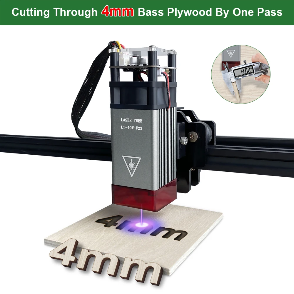 LASER TREE 4W 5W Optical Power Laser Head 450nm Blue Light TTL PWM Module For Laser Engraver Wood Cutting  DIY Woodworking Tools