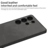 Luxury Leather Phone Case For Samsung Galaxy S24 S25 Ultra 5G Nubuck Leather Protective Case S24Ultra S25Ultra Shockproof Cover 3