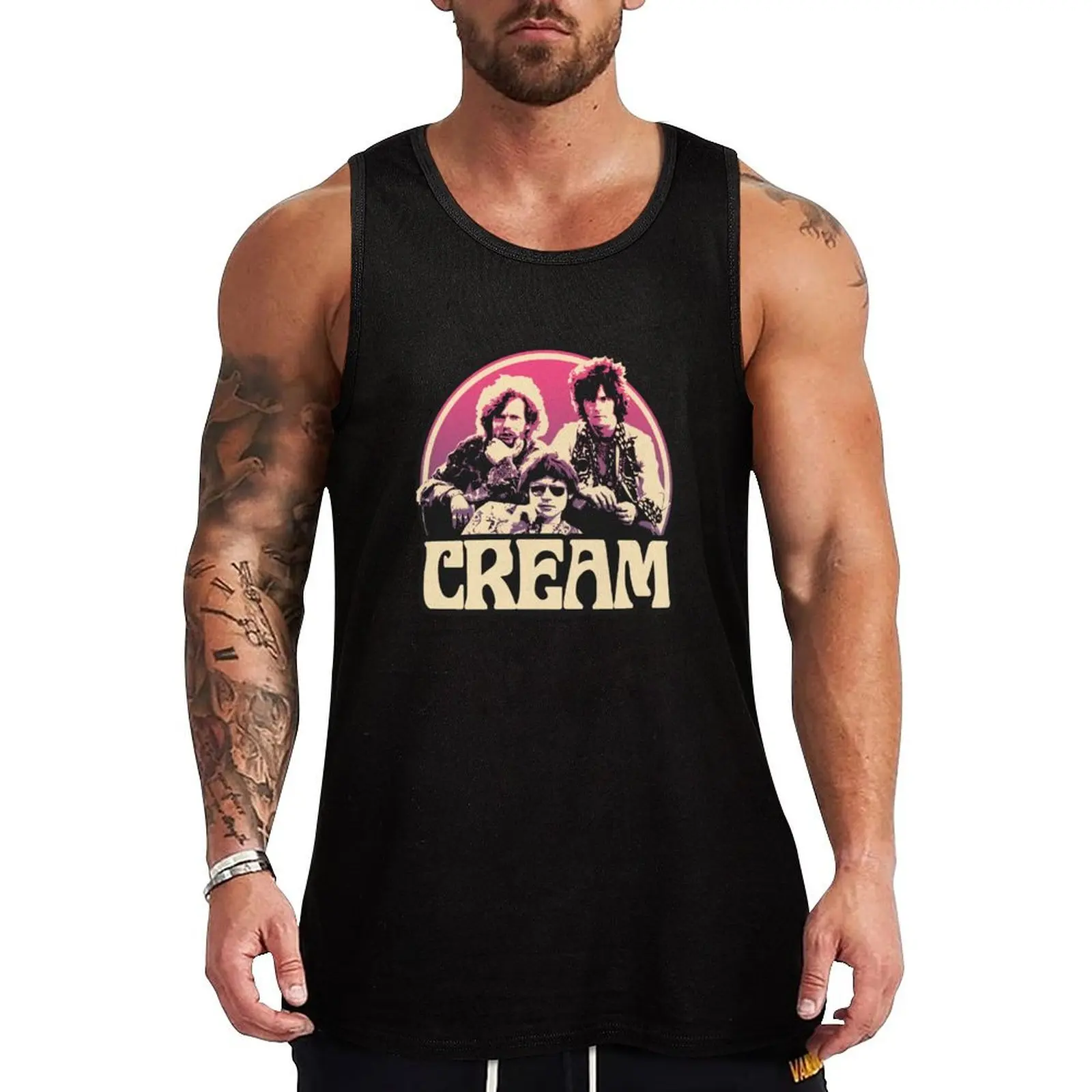 

Cream Band Tank Top mens clothing sleeveless Men's t-shirts