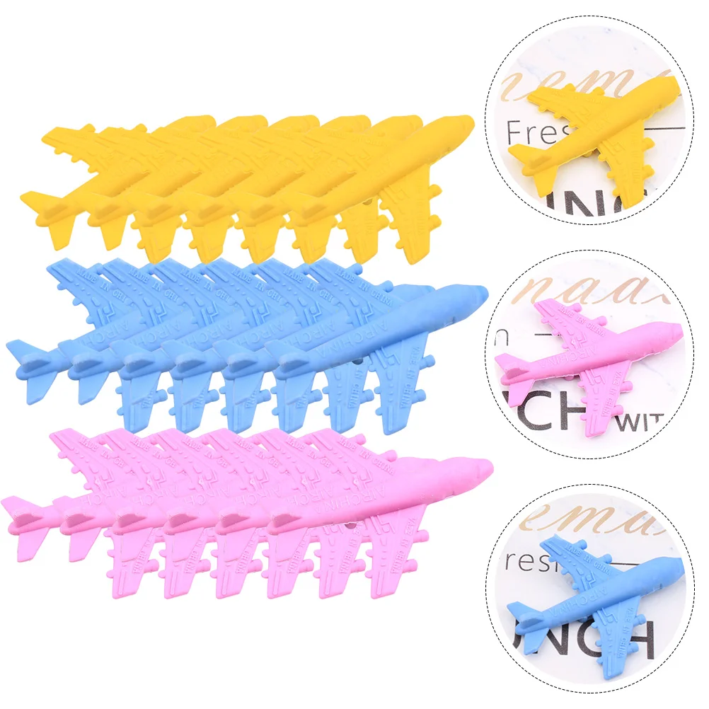 

15 Pcs Eraser Gifts Party Favors Supplies Airplane Style Erasers Cartoon Plastic Classroom Rewards Student Rubbers