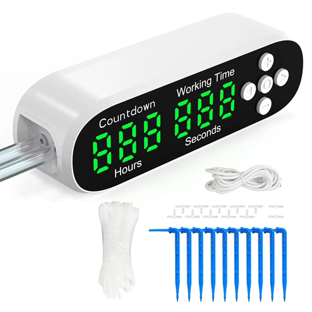 

Automatic Garden Watering System for Potted Plants Drip Irrigation Kit Plant Self Watering Timer 5V USB Programmable Indoor