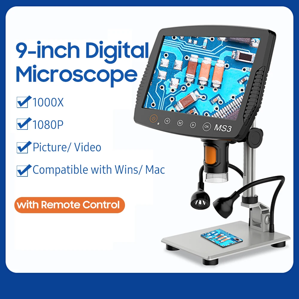 Microscope Lcd Screen Video Support 32gb Tf Card 1000x Digital