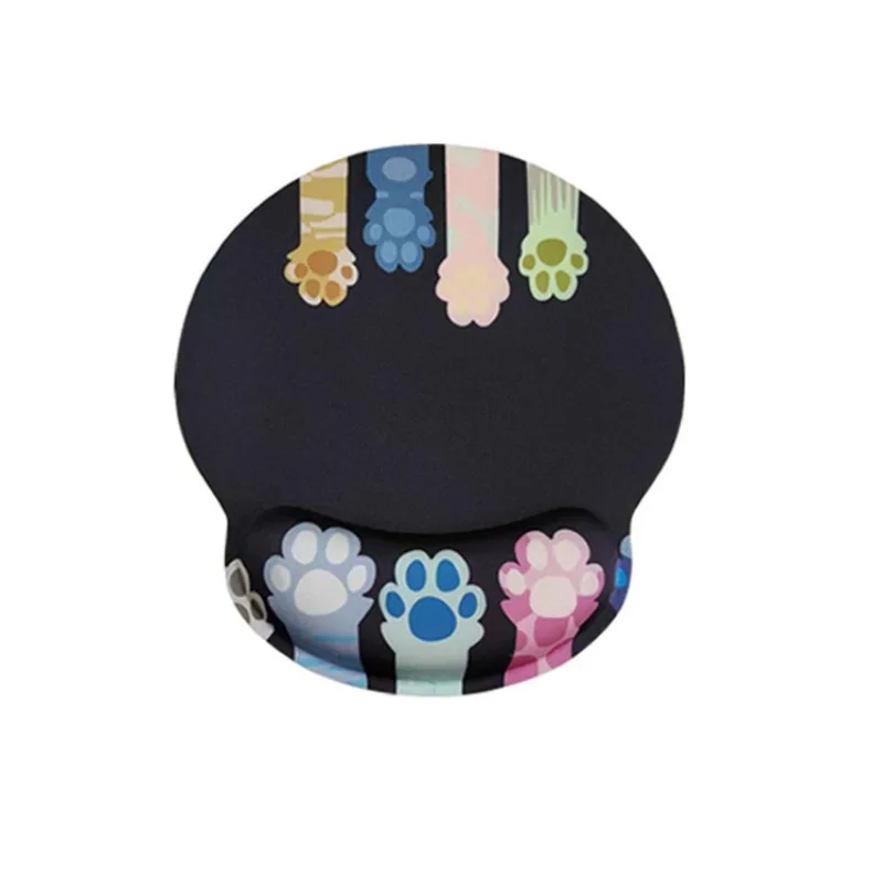 Mouse Anti-slip Pad Wrist Support Protection Cat Pattern Memory Foam Recoverable Computer Peripherals Office Supplies Mouse Pad Wrist Pad