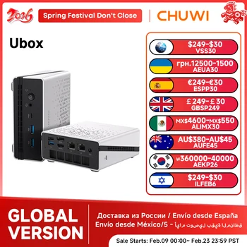 CHUWI UBox Mini PC Ryzen 6600H/7430U Processore AMD CPU 16GB RAM 512GB SSD Windows 11 Computer desktop PC 4K Decording WIFI 6 PC