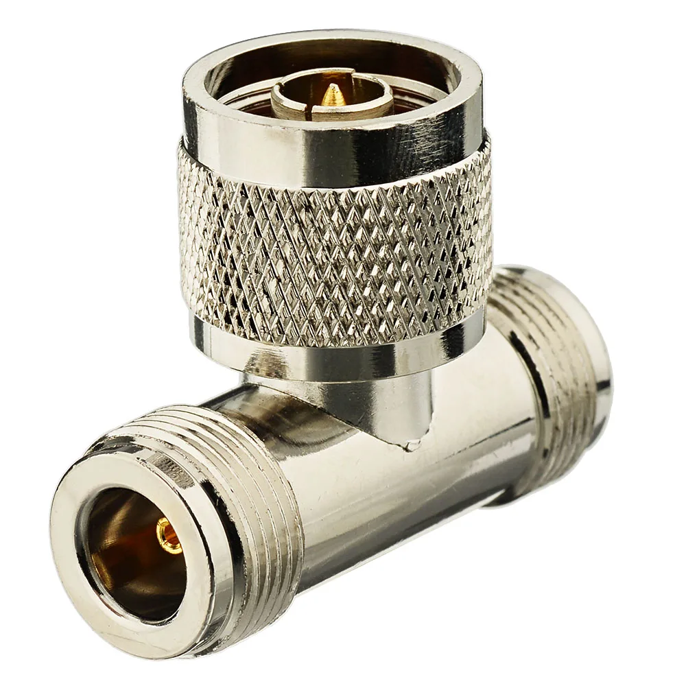 RF Coaxial Connector Adapter N Male to 2x Female 3 Way