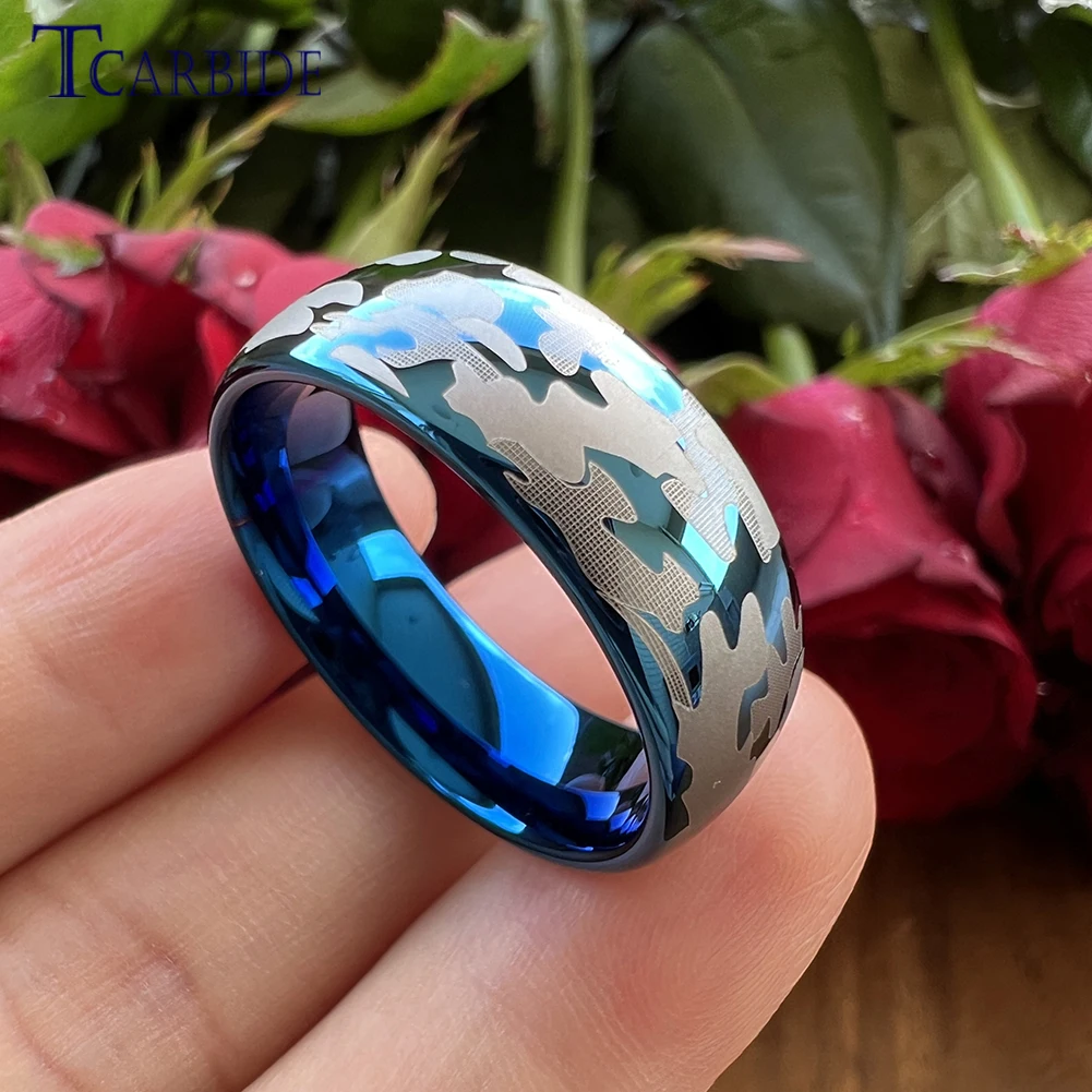 Dropshipping 6mm 8mm Fashion Jewelry Tungsten Laser Engraving Ring Men Women Great Engagement Wedding Band Full Sizes In Stocks