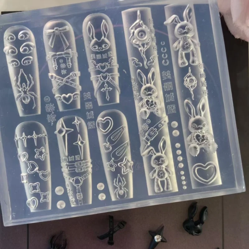 Rock Punk Rabbit Belt Buckle - Unique Nail Decoration