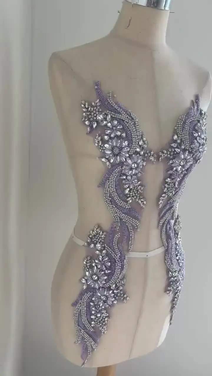 Кристальная аппликация для платья Swarovski WK201212