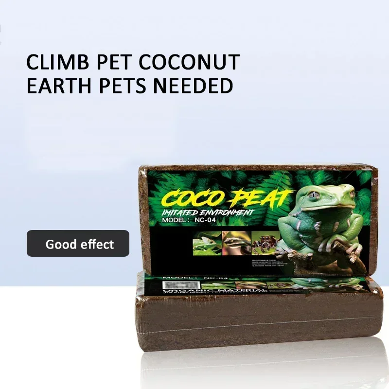 600g Reptile Coconut Soil Natural Coconut Fiber Substrate Lizard Tortoise Reptile Bedding Soil Terrarium Bottom Supplies