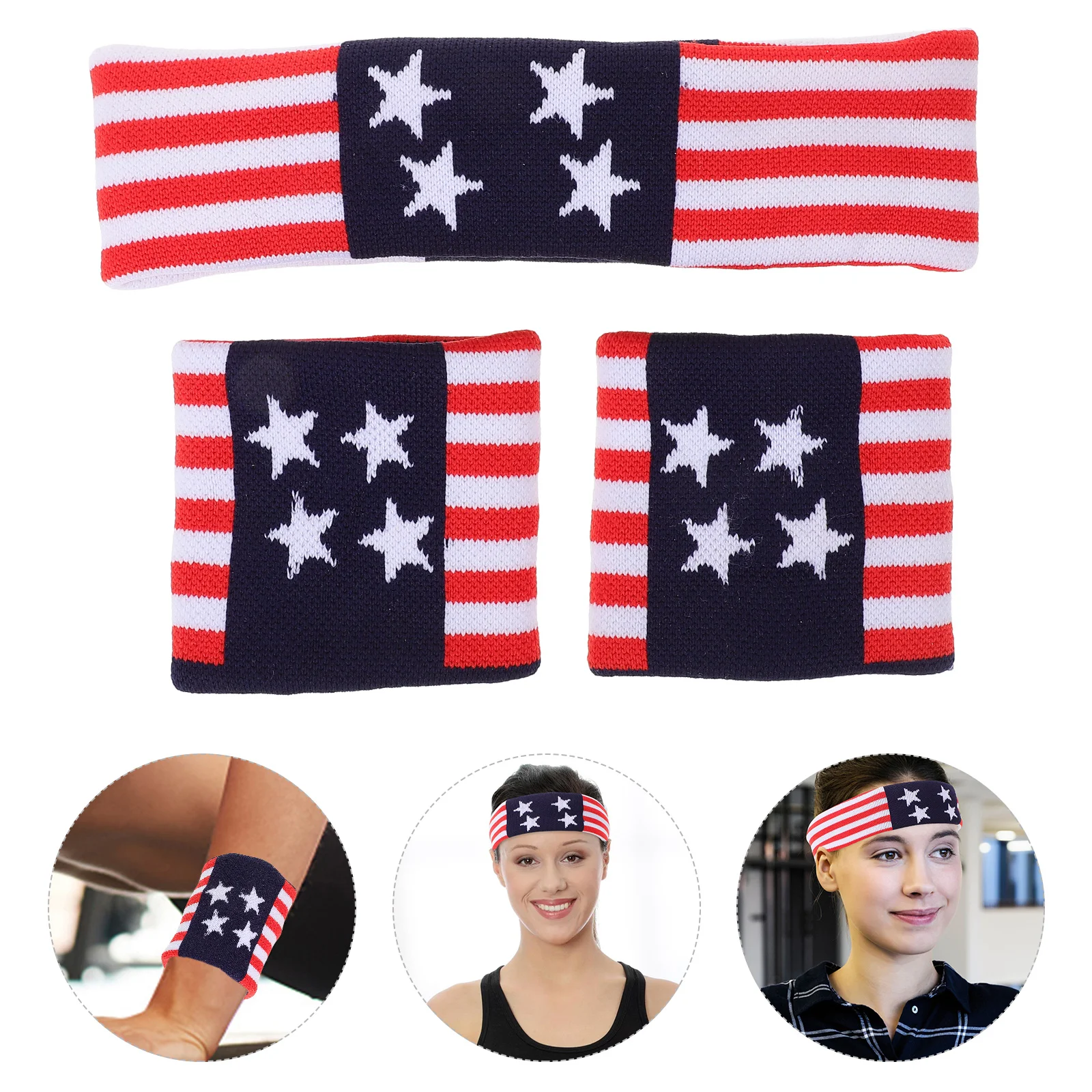

Headband Wristband Set Sports Workout Headbands Wristbands for Women Athletic Sweat Gym