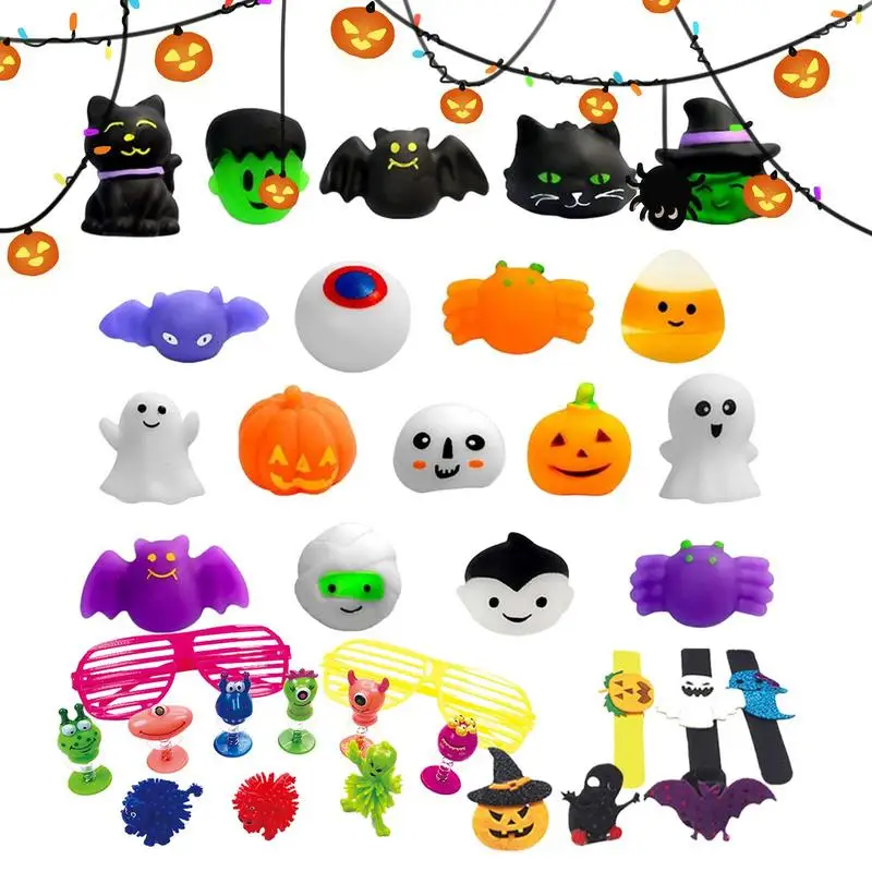 

Squeeze Fidget Toys Set Halloween Countdown Squeeze Toys Cartoon Bright Colors Soft TPR Decorative Kids Toys For Kids
