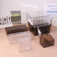 2/8/9grid Kpop Photocard Storage Box Transparent Acrylic Photo Card Organizer Compartment Flip Box Card Case Protector Container 1