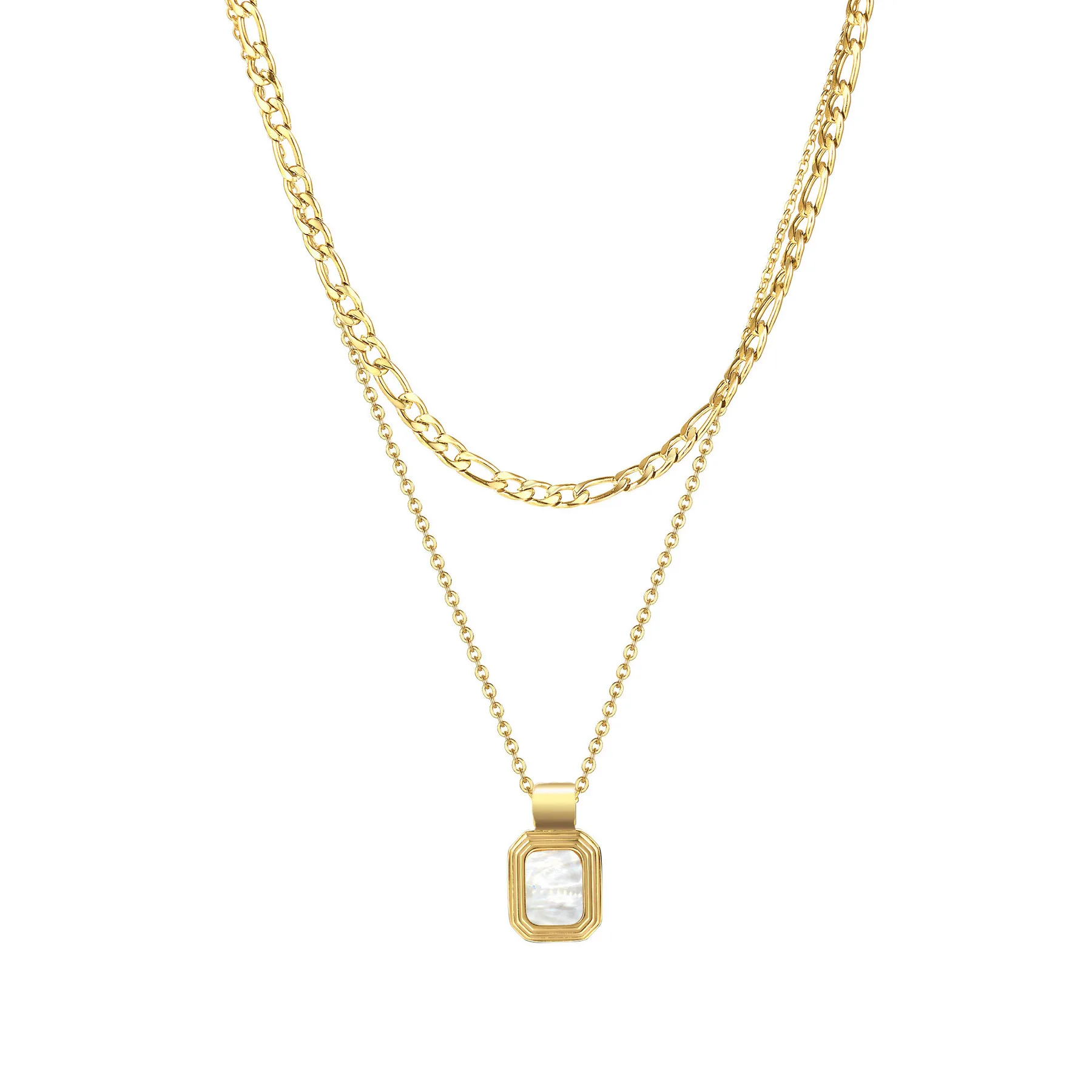 Stainless Steel Pendant Shell Necklace | Stainless Steel