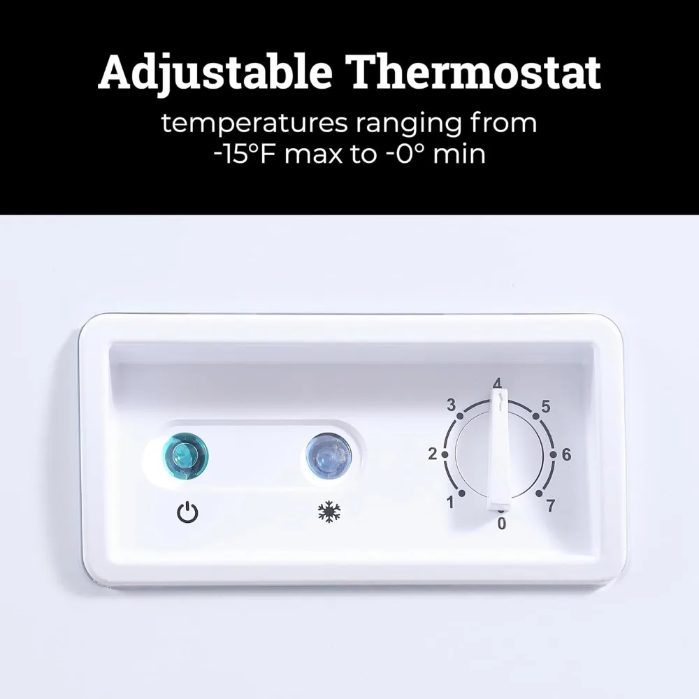 5.0 Cu. Ft. Chest Freezer With Removable Basket, Free-Standing Door Temperature Ranges From-10&deg; to 10&deg; F,