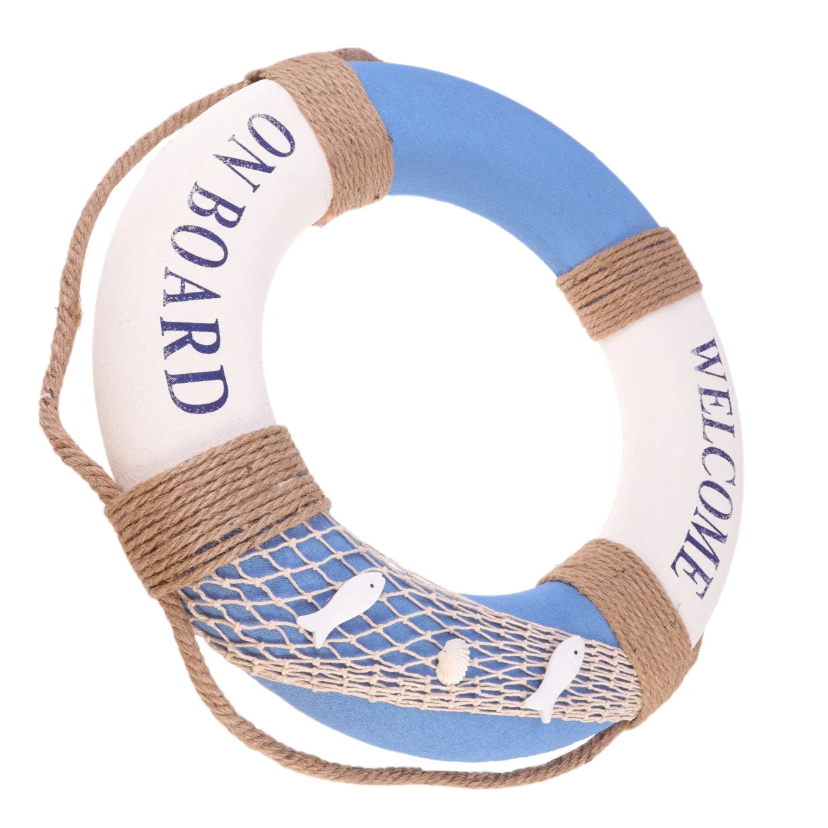 

Nautical Life Ring Buoy Decorative Home Wall Hanging Decoration Ornament 50cm Blue